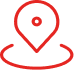 Icone vermelho de pin de localização